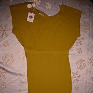 Daily Practice by Anthropologie Dress, Mustard, NWT
